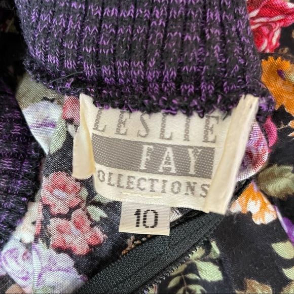 Vintage Leslie Fay 80s Floral Print Sports Top & Pencil Skirt Coordinates - Picture 13 of 14